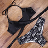 Leopard Swimsuit Snake Print Bikini Sexy Cross Bandage Bathing