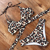 Leopard Swimsuit Snake Print Bikini Sexy Cross Bandage Bathing