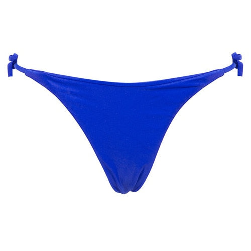 Swimwear Women Cheeky Bikini Bottom Adjustable Side Ties