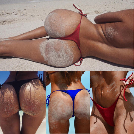 Sexy Women Bikini Brazilian Cheeky Bottom Thong V