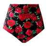 High Waist Bikini Shorts Plus Size Women Swimwear Pants Flower