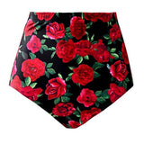 High Waist Bikini Shorts Plus Size Women Swimwear Pants Flower