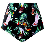 High Waist Bikini Shorts Plus Size Women Swimwear Pants Flower