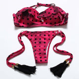 Push up swimsuit women swimwear brazilian bikini set print bathing suit