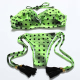 Push up swimsuit women swimwear brazilian bikini set print bathing suit