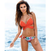 Cross Stripe Women Swimwear Swimsuit Halter Push Up Bikini