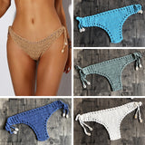 Women Sport Sexy Bikini Thong Handmade Crochet Swimwear Bikini