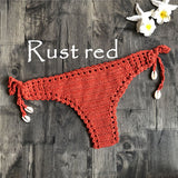 Women Sport Sexy Bikini Thong Handmade Crochet Swimwear Bikini