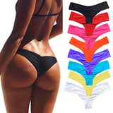 Swimwear Women Briefs Bikini Bottom Side Ties Brazilian Thong