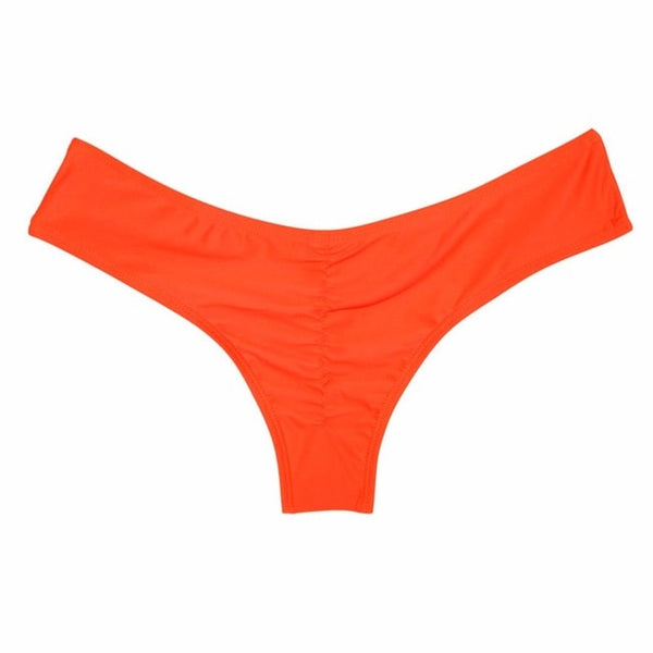 Swimwear Women Briefs Bikini Bottom Side Ties Brazilian Thong