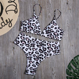 Bikinis Sexy de leopardo para mujer, traje de baño con estampado de serpiente