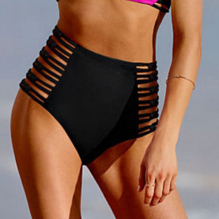 Women Sexy Black Bikini Bottom Swimsuit New Solid Bandage Swimwear